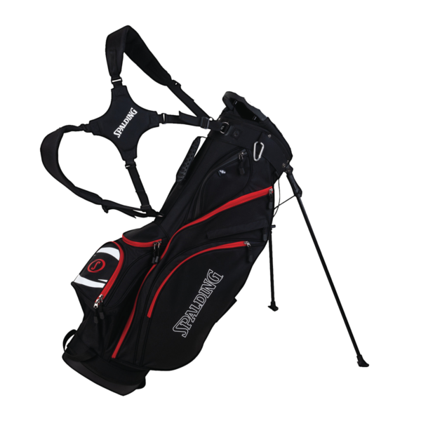 Spalding Stand Bag Black/white/red